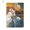 Papier decoupage morwowy FPA1011, Seria Inspired by Klimt, kobiety, zloto, dekoracyjne wzory, kamienie szlachetne, mozaiki, motywy secesyjne * Mulberry decoupage paper FPA1012, women, gold, decorative patterns, gemstones, mosaics, Art Nouveau motifs
